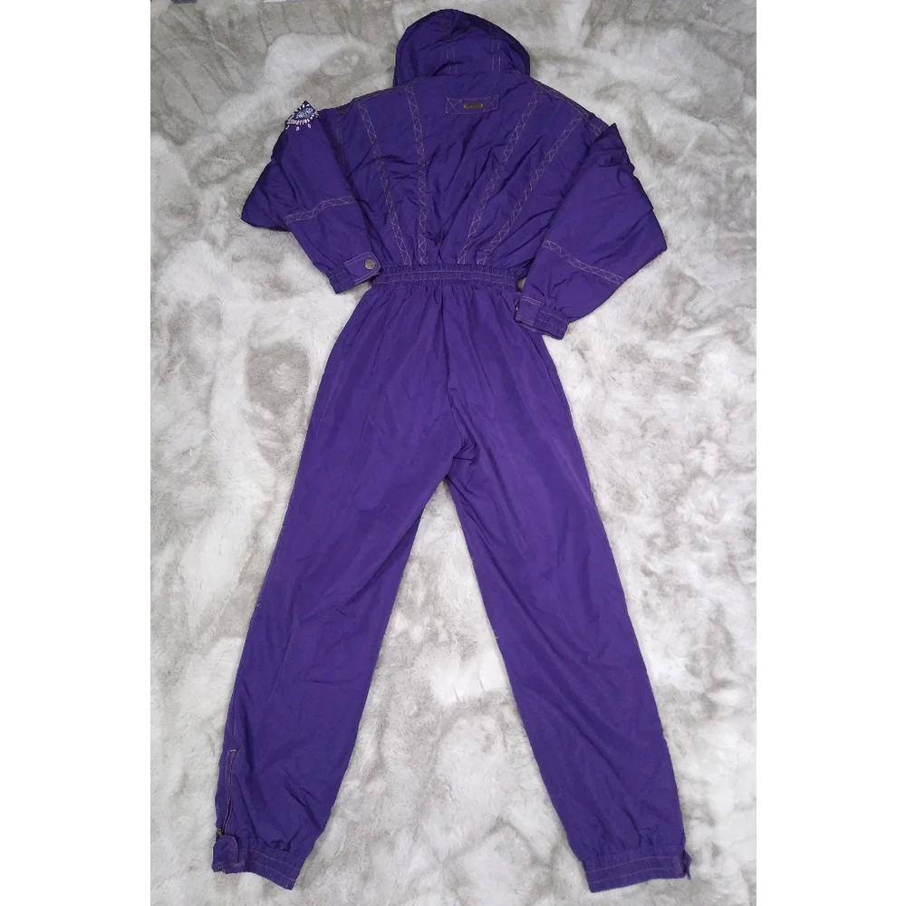 Vintage 80s 90s Powderhorn Ski Suit Purple - Picture 5 of 12